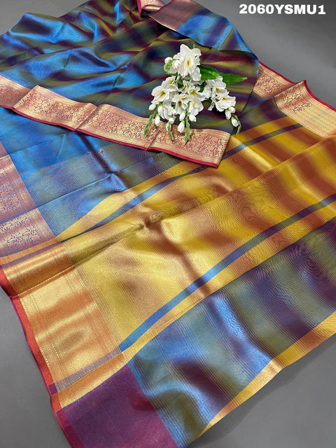 KcPc New Beautiful Banarasi Silk Bollywood Style With Tissue work Saree KB