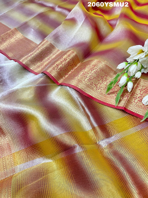 KcPc New Banarasi Silk Bollywood Style With Tissue work Saree KB