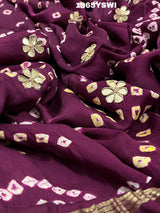  Modal Silk Gotapatti Work Saree in purple colour