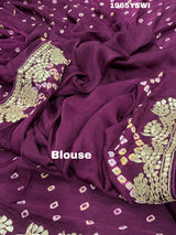  Modal Silk Gotapatti Work Saree in purple colour