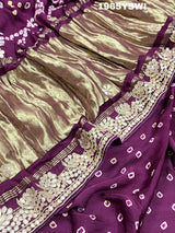  Modal Silk Gotapatti Work Saree in purple colour