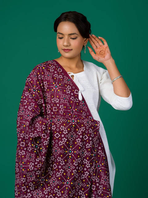 KcPc New Cotton fabric Patola style With Casual Wear Dupatta RAY