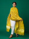 Kcpc New Cotton fabric Bandhani Style With Casual Wear Yellow Dupatta RAY