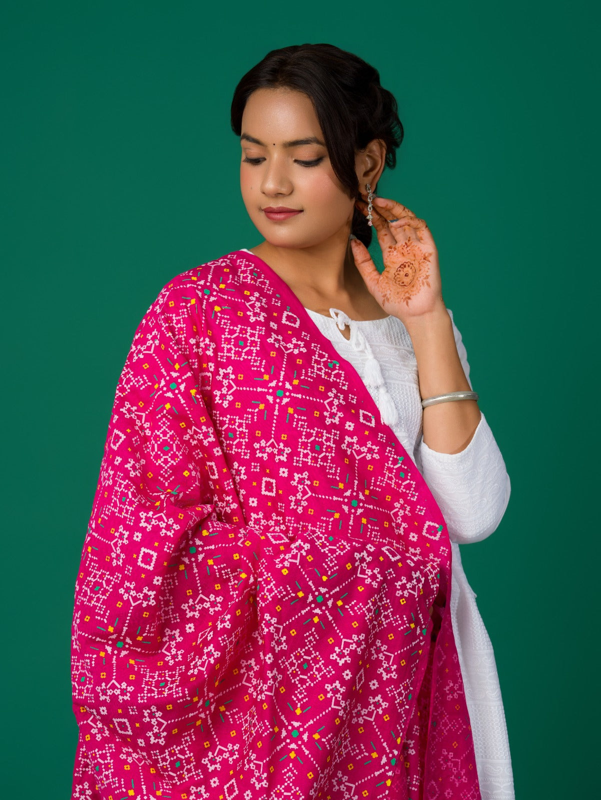 KcPc New Cotton fabric Patola style With Casual Wear Dupatta RAY