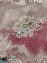  Tissue silk Bollywood With Kolkata Zardoji Work Saree 