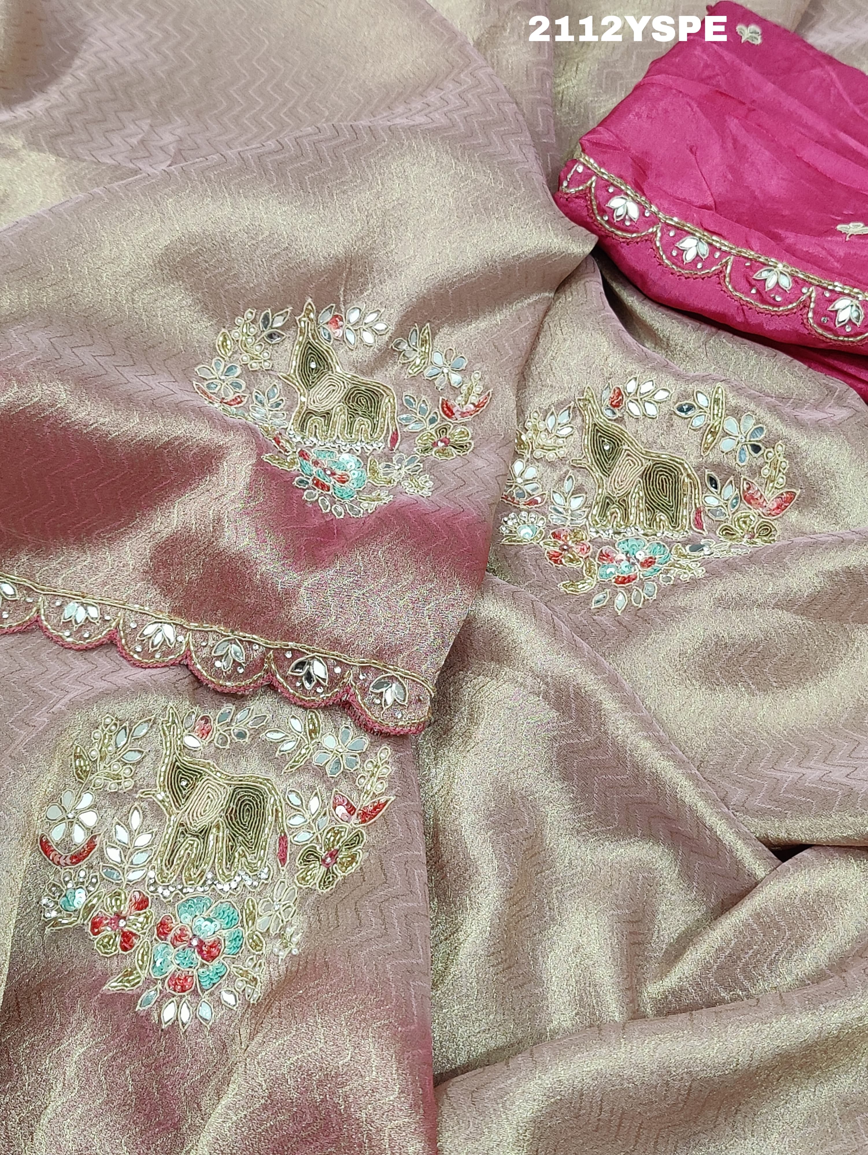  Tissue silk Bollywood With Kolkata Zardoji Work Saree 