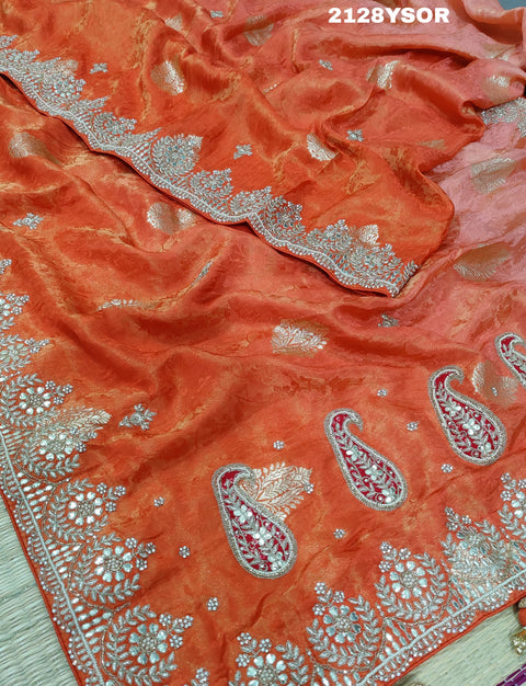 KcPc Latest Lounch H O Silk Sequence Gotapatti Work Saree PLK