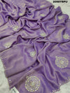  Silk Cut Dana Work With Bollywood Style Saree in purple colour