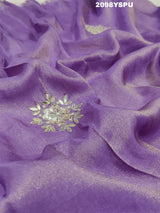  Silk Cut Dana Work With Bollywood Style Saree in purple colour