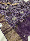 Silk Zardoji Work With Patola Print Style Saree in purple colour