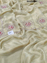  Dola Silk Gotapatti Work With Bollywood Style Saree in white colour