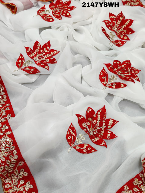 Buy Latest Faag Special Pitan Gotapatti Work Saree KcPc