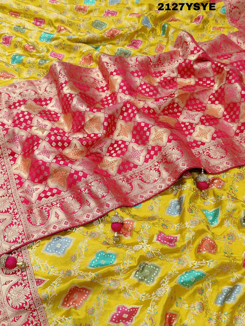 KcPc New Banarasi silk Meenakari Saree PLK