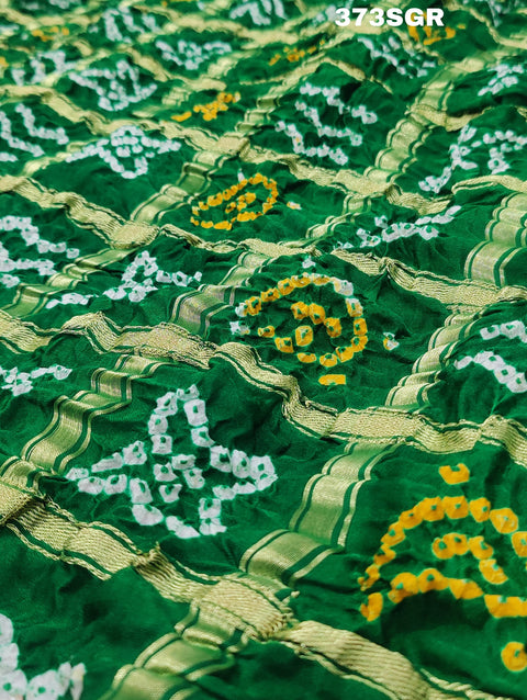 KcPc Pure Gaji Silk Bandhani Ghatchola Heavy Gotapatti Work Sarer  AMT