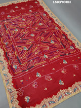 KcPc Special Pure Ojariya Raidana Zardoji Handwork Kolkata Special Chunri MNL