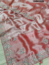  Bollywood Style With Sequence Embroidery Work Saree in peach colour