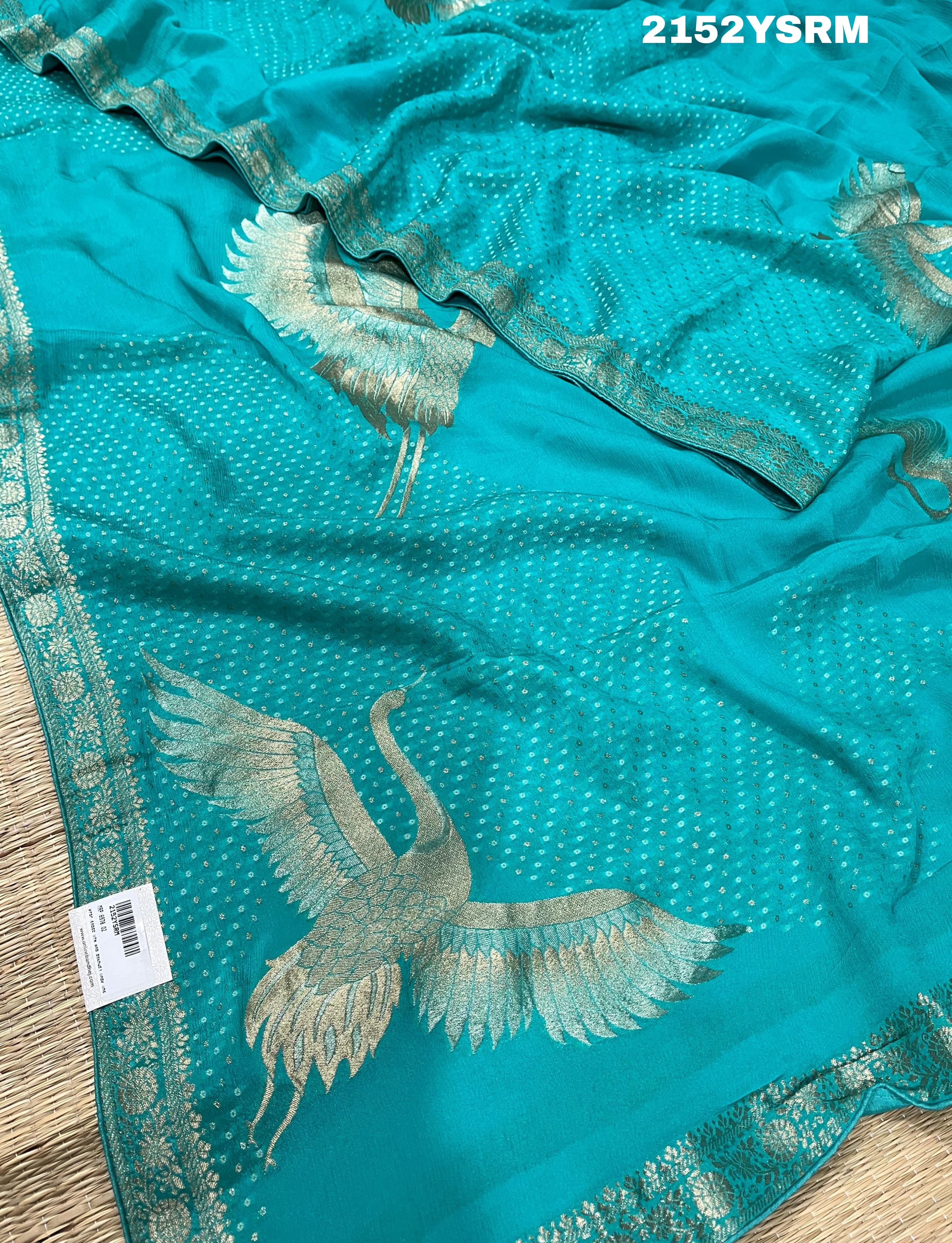 KcPc New Special Upada Silk Bandhani With Banarasi weaving Work Saree VIM