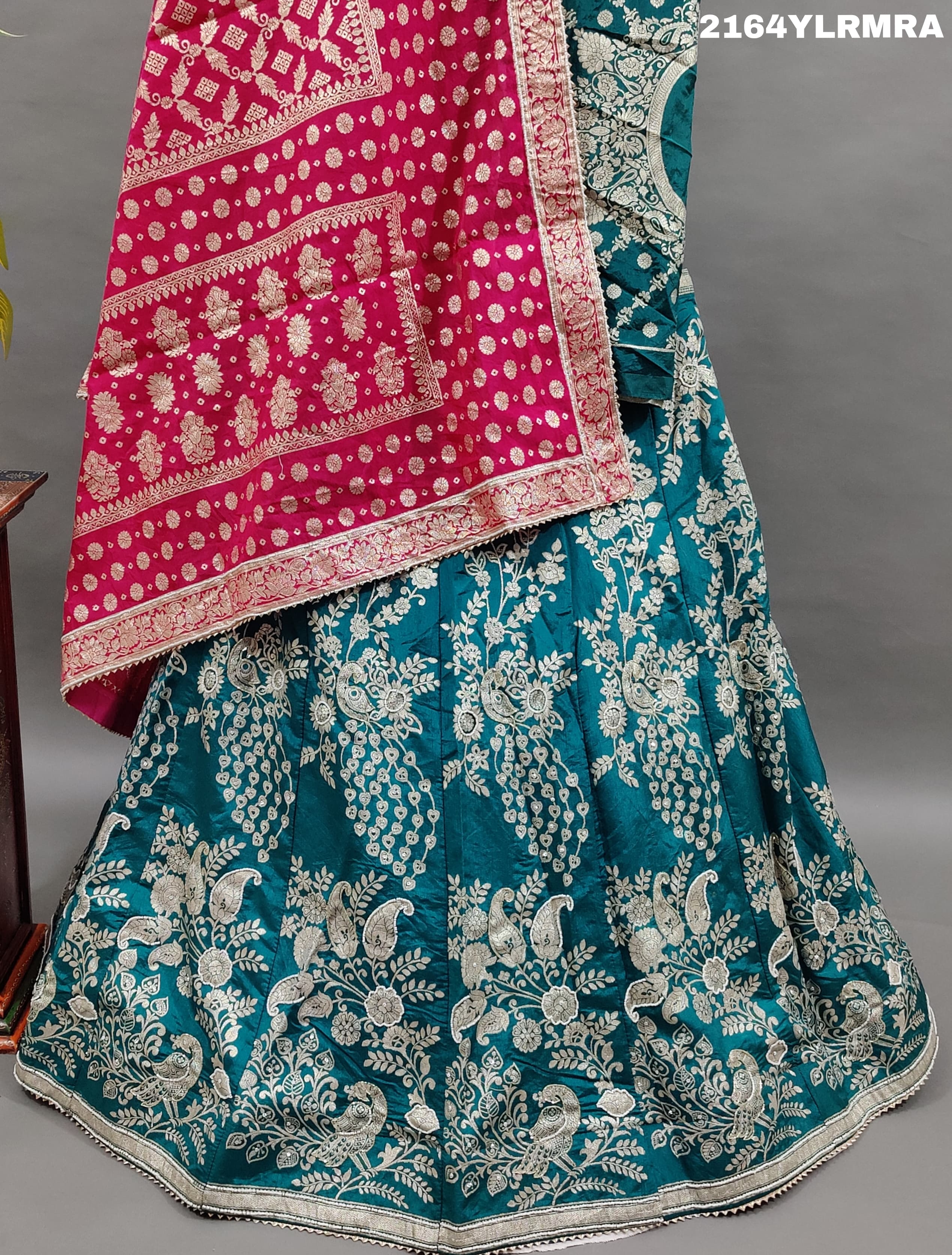 KcPc Lounch A Upada silk Banarasi White Beads Work Lehenga RTK