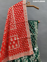 KcPc Lounch A Upada silk Banarasi White Beads Work Lehenga RTK
