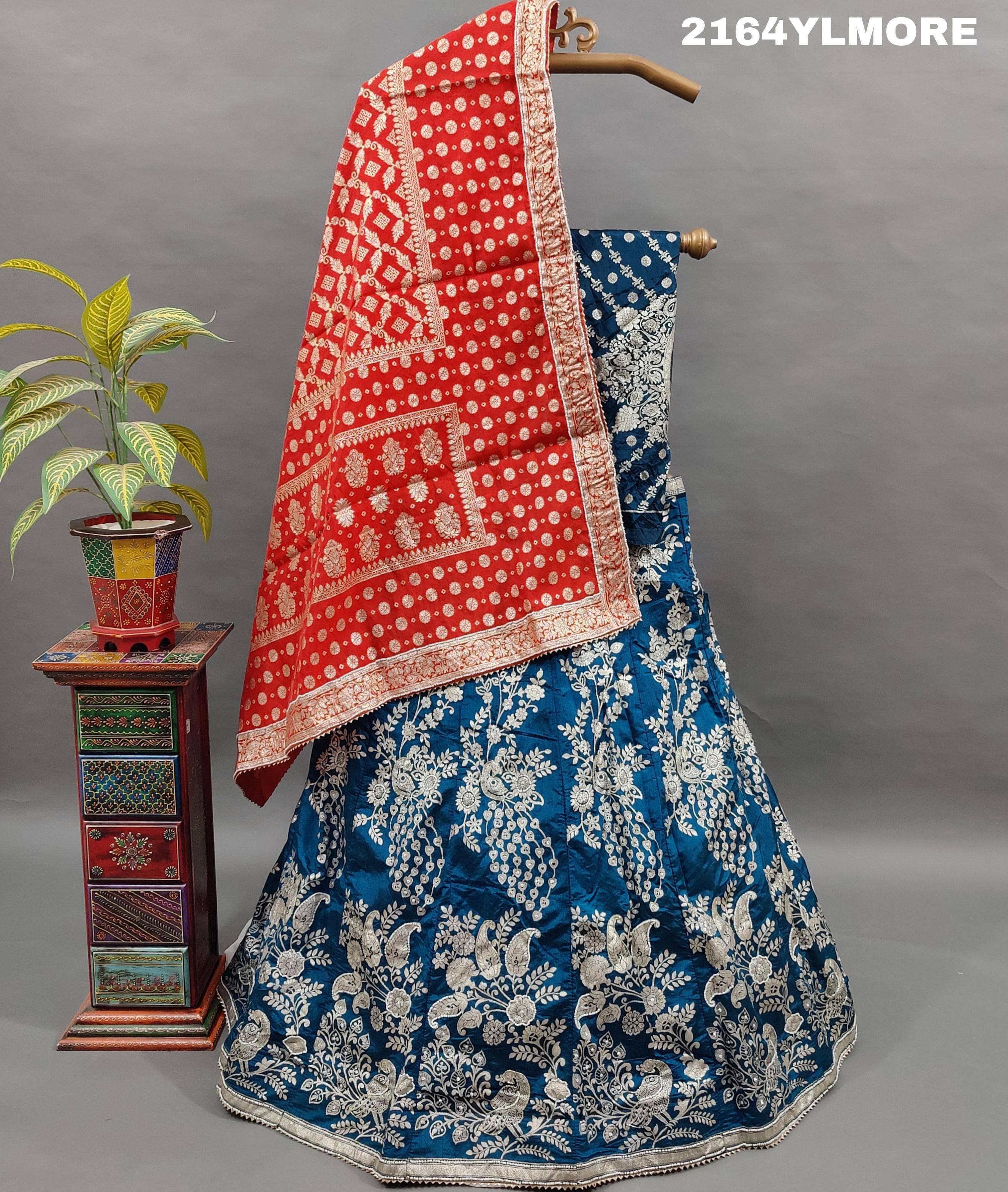 KcPc Lounch A Upada silk Banarasi White Beads Work Lehenga RTK