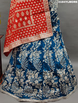 KcPc Lounch A Upada silk Banarasi White Beads Work Lehenga RTK