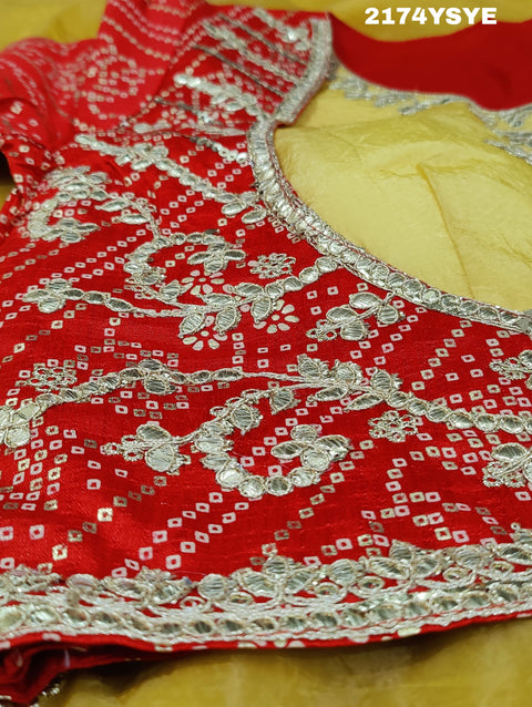 KcPc Latest Tissue Silk Bollywood Style Gotapatti Work Saree SAR
