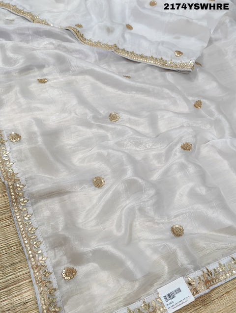 KcPc Latest Tissue Silk Bollywood Style Gotapatti Work Saree SAR