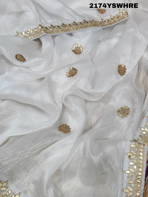 KcPc Latest Tissue Silk Bollywood Style Gotapatti Work Saree SAR
