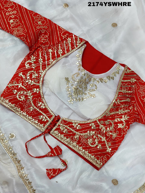 KcPc Latest Tissue Silk Bollywood Style Gotapatti Work Saree SAR