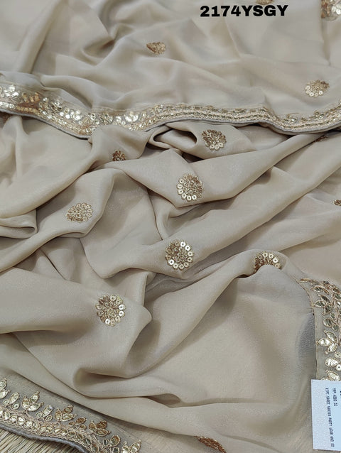 KcPc Latest Tissue Silk Bollywood Style Gotapatti Work Saree SAR