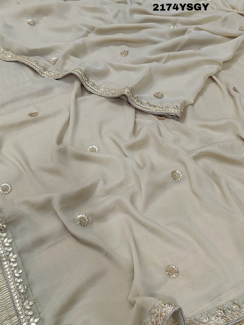 KcPc Latest Tissue Silk Bollywood Style Gotapatti Work Saree SAR