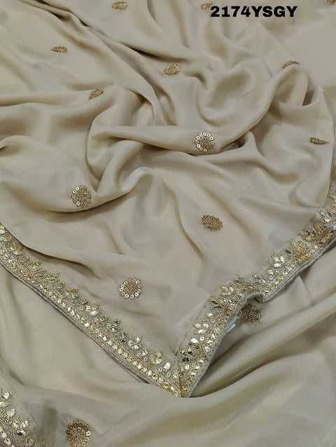 KcPc Latest Tissue Silk Bollywood Style Gotapatti Work Saree SAR