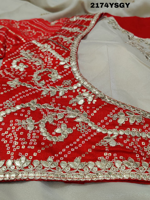 KcPc Latest Tissue Silk Bollywood Style Gotapatti Work Saree SAR
