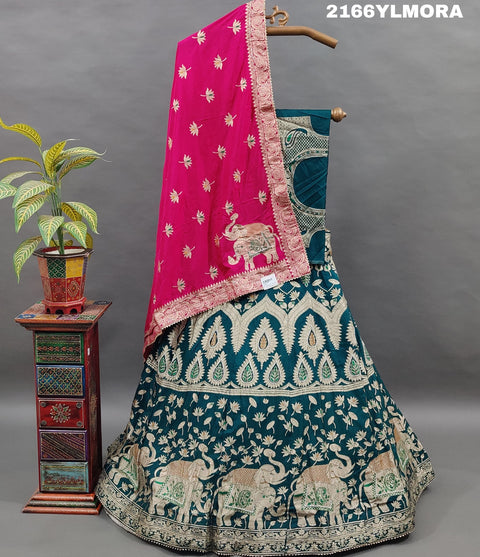 KcPc Beautiful Upada Silk Banarasi Style Handwork Gotapatti Lehenga RTK