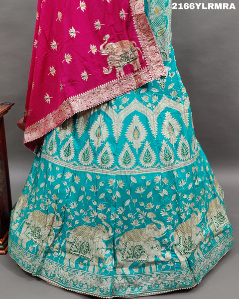 KcPc Beautiful Upada Silk Banarasi Style Handwork Gotapatti Lehenga RTK