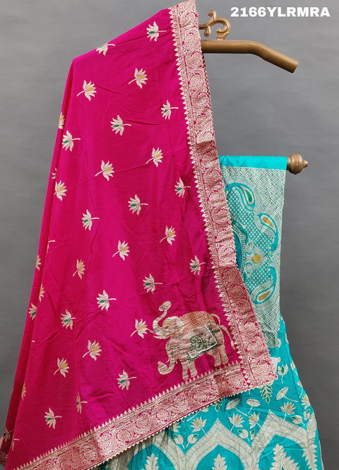 KcPc Beautiful Upada Silk Banarasi Style Handwork Gotapatti Lehenga RTK