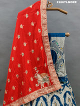 KcPc Beautiful Upada Silk Banarasi Style Handwork Gotapatti Lehenga RTK