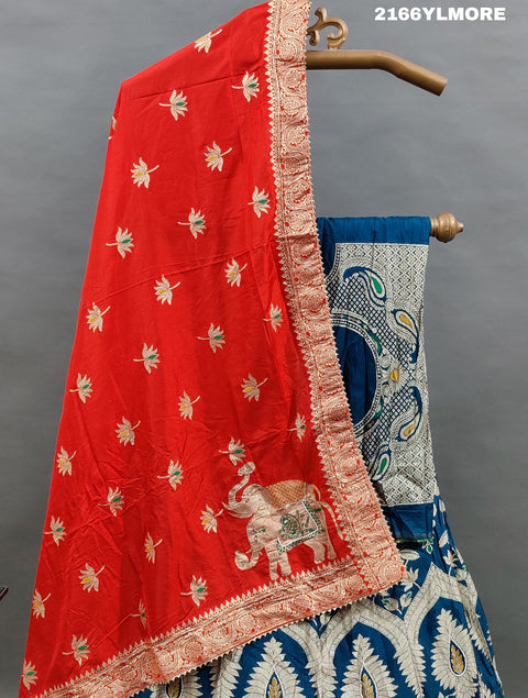 KcPc Beautiful Upada Silk Banarasi Style Handwork Gotapatti Lehenga RTK