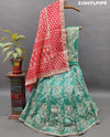 KcPc Lounch A Upada silk Banarasi White Beads Work Lehenga RTK