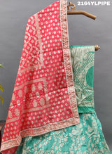 KcPc Lounch A Upada silk Banarasi White Beads Work Lehenga RTK