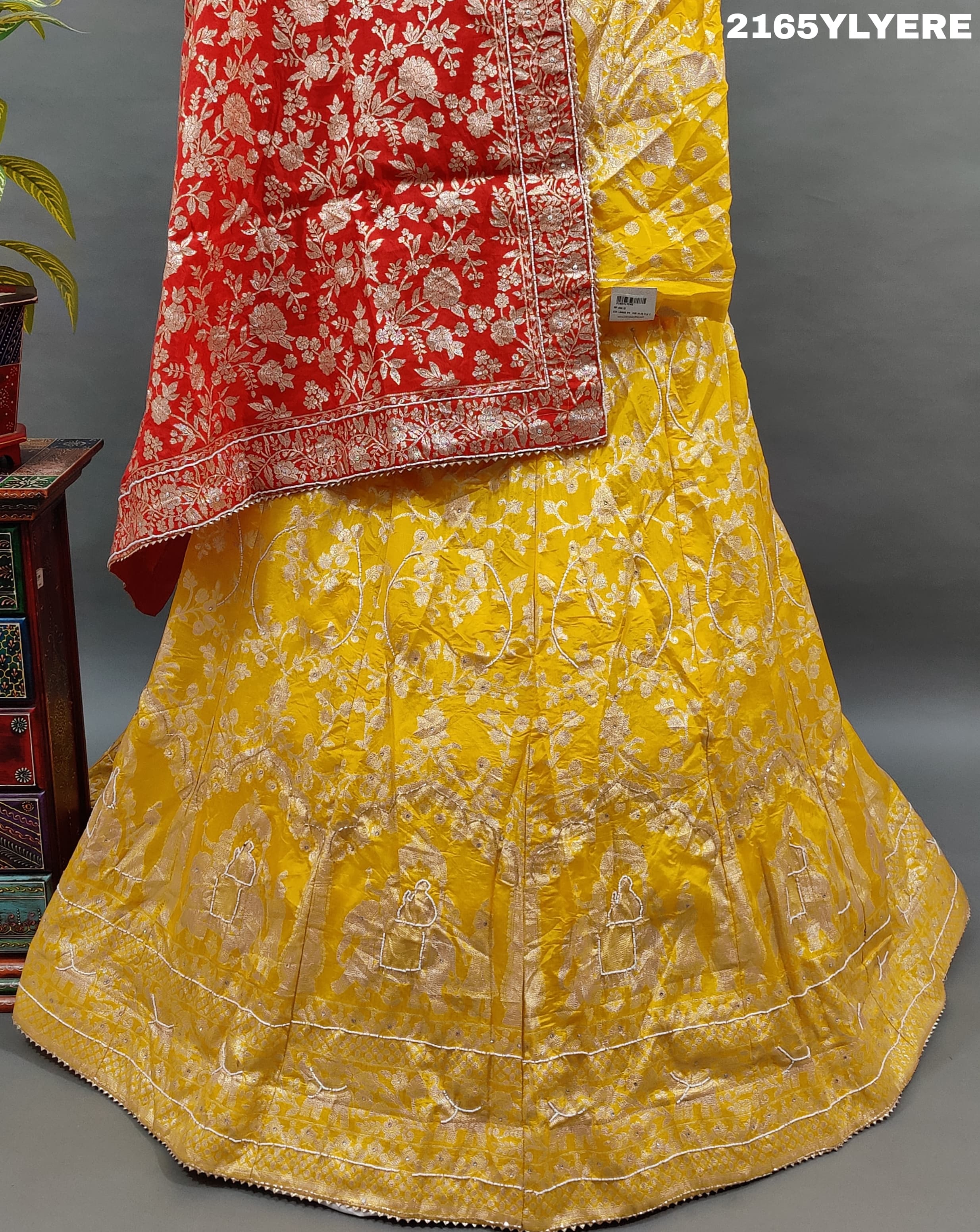 KcPc New special Upada Silk Banarasi Style Handwork Gotapatti Lehenga RTK