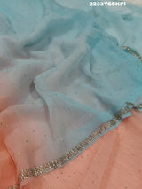 A chiffon saree with stone work