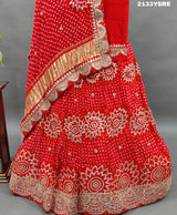 KcPc New Gaji Silk Bandhani Style With Gotapatti Work Lehenga SATIS