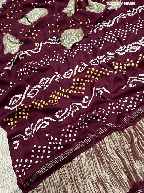 KcPc New Modal silk Bandhani Style Saree ASLM