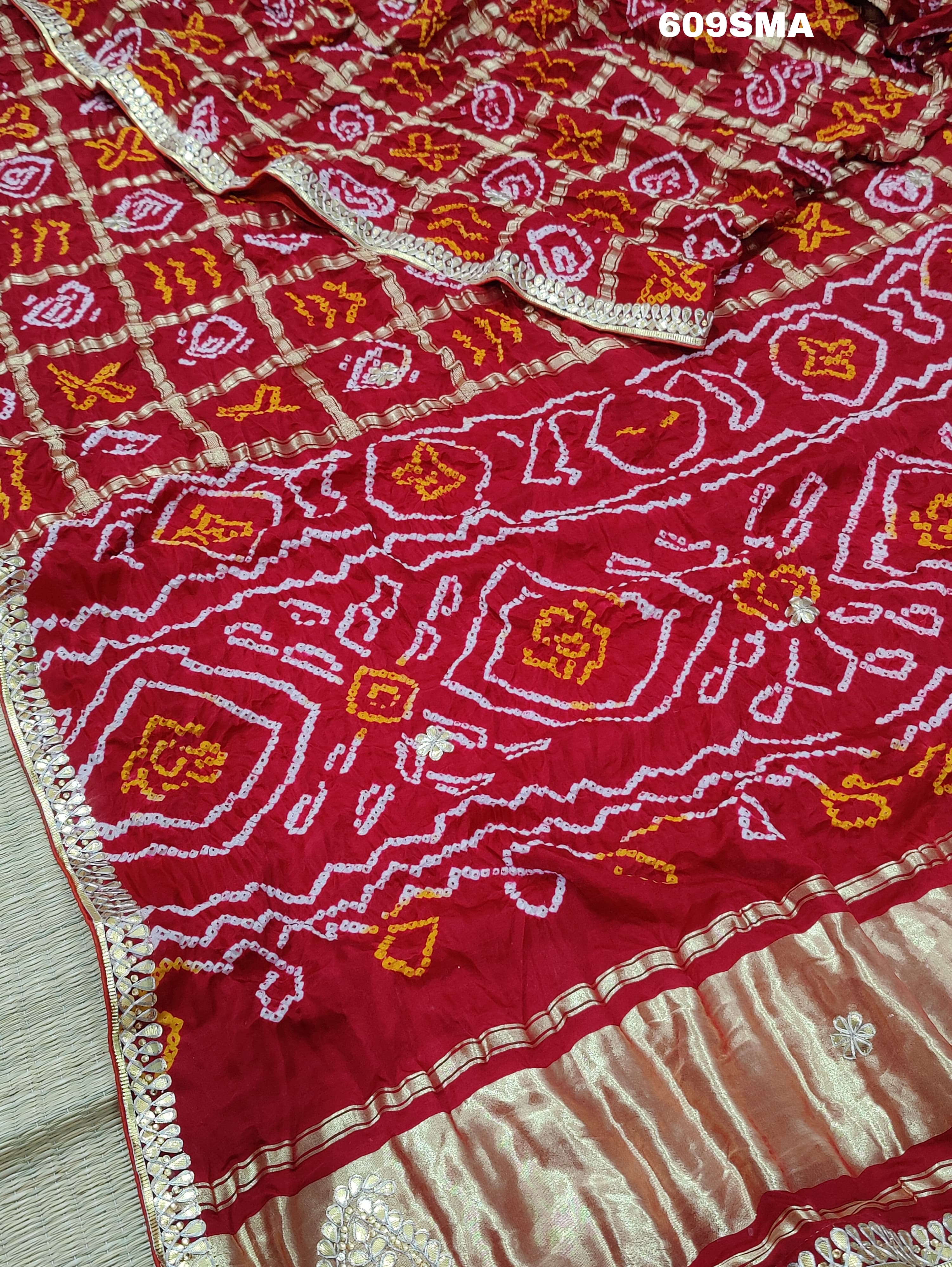 By New Bandhani Style Saree With Traditional Wear