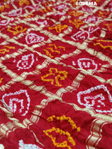 By New Bandhani Style Saree With Traditional Wear