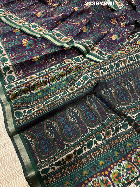 KcPc New Special Cotton Silk Printed Style Saree SRD