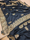 KcPc New Satin Crape Silk Bollywood With Gotapatti or Zarkan Mix Work Saree AMT