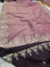 KcPc Beautiful Pure viscose tissue Designer With Codding Zari Pittan Work Saree AMT