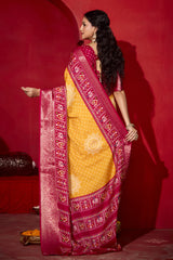 KcPc Latest Pashmina Silk Bandhani Potol Print Saree STR